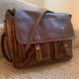 Genuine Leather Briefcase / Work Bag / Carry On